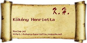 Kökény Henrietta névjegykártya